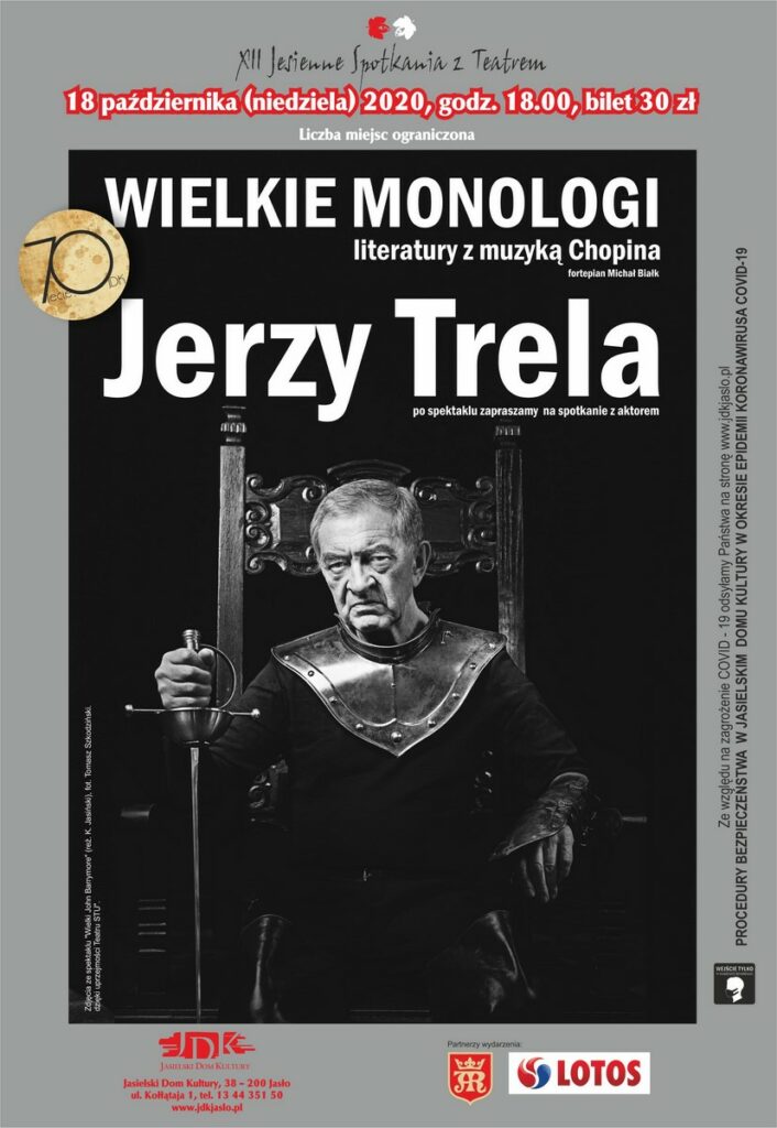 Plakat: Wielkie Monologi - Jerzy Trela