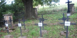 Szlakiem cmentarzy I wojny światowej z KK-T JDK, część I Fragment cmentarza w Sławęcinie