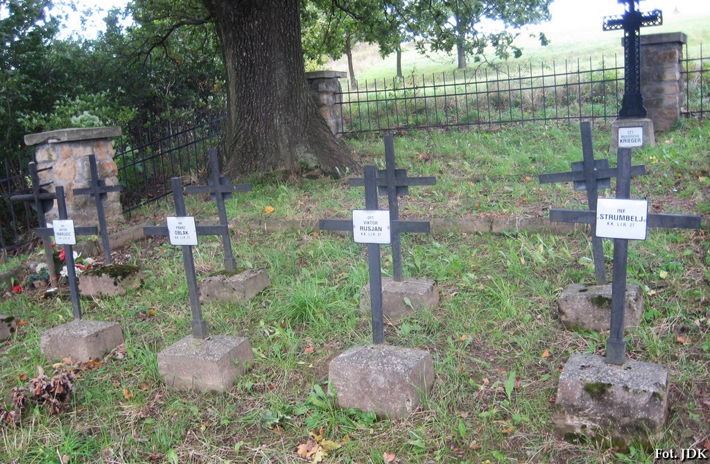 Fragment cmentarza w Sławęcinie