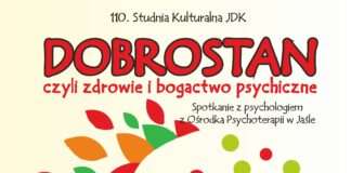 110 Studnia Kulturalna JDK: Dobrostan psychiczny – co to takiego Plakat 110. Studni Kulturalnej JDK: Dobrostan psychiczny