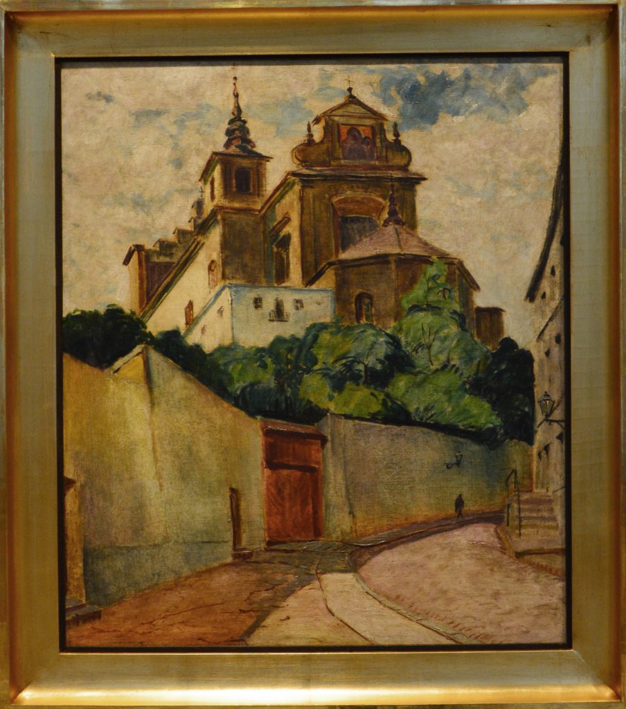 Ignacy Pinkas: "Kościół św. Anny", olej na tekturze, 1928 r.