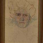 Ignacy Pinkas: Niedokończone studium głowy. Olej na dykcie, lata 30. XX w.