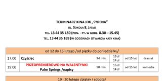 Kino „Syrena” JDK wznawia działalność repertuar kina jdk