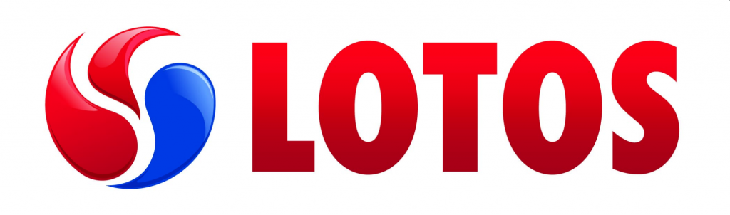 Obraz zawiera: logotyp i tekst na białym tle: Lotos