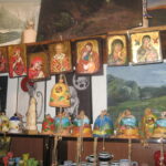 ekspozycja rękodzielnicza bojkowskiej kawiarenki