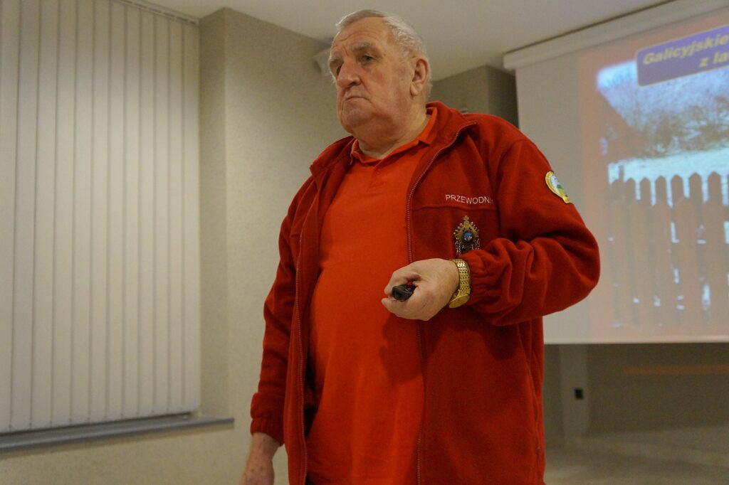 Roman Frodyma w trakcie prelekcji.