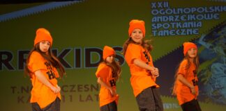 Dwa podium dla tancerzy z JDK Grupa RR Kids tańczy na scenie