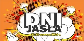 Dni Jasła 2024 Obraz zawiera: Chmurę dymu po fajerwerkach z napisem: "Dni Jasła, 21 - 23 czerwca 2024 r.". W lewym dolnym rogu plakatu umieszczono logotypy organizatorów i patronów wydarzenia czyli Miasta Jasła, Jasielskiego Domu Kultury, Miejskiej Biblioteki Publicznej, Muzeum Regionalnego w Jaśle, Młodzieżowego Domu Kultury Państwowej i Prywatnej Szkoły Muzycznej, Unimotu, Auto Podlasie Toyoty Jasło oraz patrona medialnego Polskiego Radia Rzeszów.