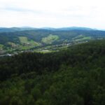 Pogórze Wiśnickie – widoki z wieży widokowej na Szpilówce