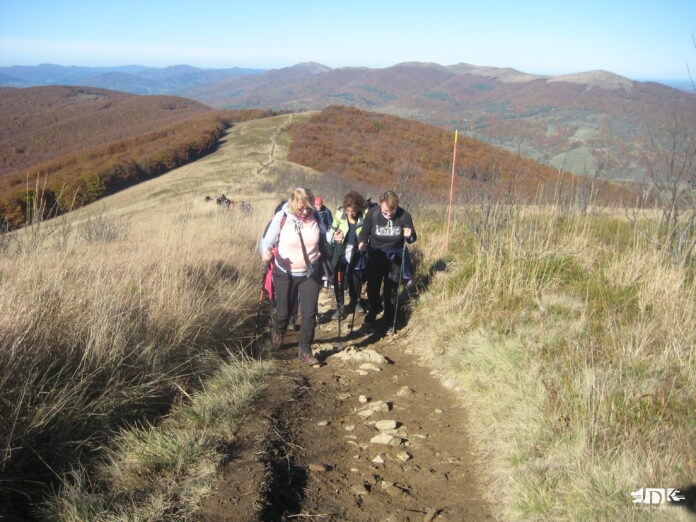 Bieszczadzkie rawki - grupa na szlaku (2)
