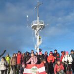 Beskid Dukielski – grupa przy wieży widokowej na Grzywackiej Górze