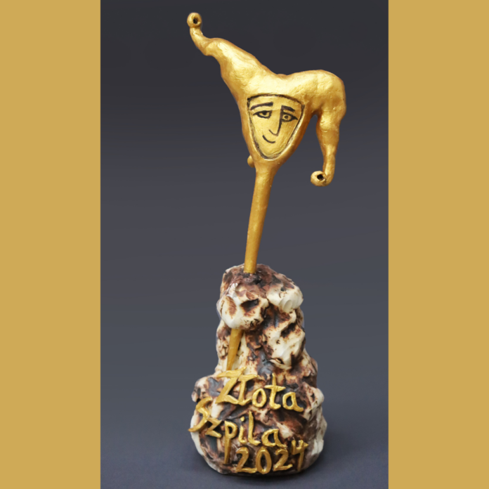 ikonka-złota szpila Statuetka konkursu satyrycznego o złotą szpilę