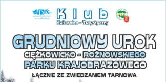 Atrakcje Ciężkowicko-Rożnowskiego Parku Krajobrazowego i Tarnowa. Wycieczka odwołana Plakat informujący o odwołanej wycieczce, planowanej na siódmego grudnia dwa tysiące dwudziestego czwartego roku