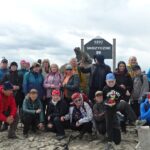 uczestnicy wycieczki na szczycie Skrzyczne