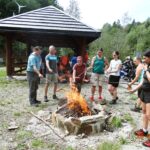 przy ognisku na Przełęczy Przysłup