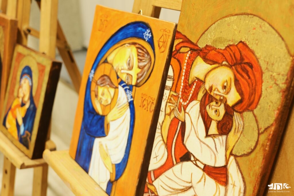 ikony matki bożej tzw. Elausy na złotym tle