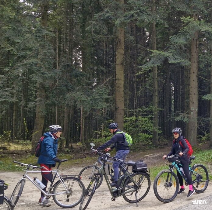 rowerzyści na szlaku Konstytucji 3-go Maja